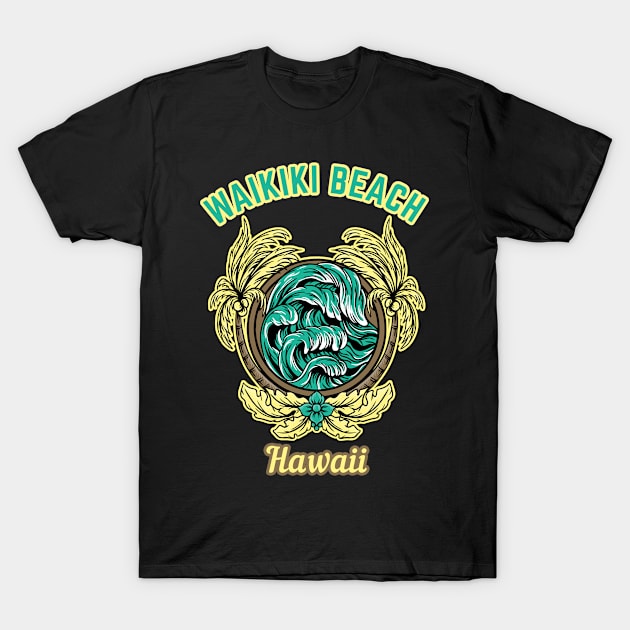 Waikiki Beach T-Shirt by LiquidLine